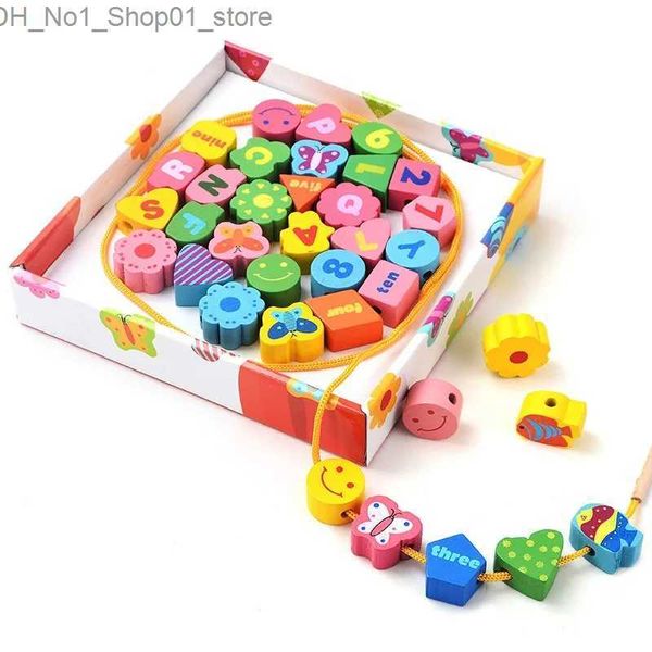 Tri Nesting Stacking Toys 36pcs Boîte de puzzle en bois éducative préscolaire Jouets jeux puzzles pour enfants Enfants Plaque assortie numérique Juguetes W003 Q231218