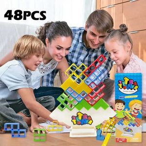 Tri Nesting Stacking Toys 3D Tetra Tower Balance Toy Block Jeu d'échiquier Pour Enfants Parfait Family Party Team Building 24323