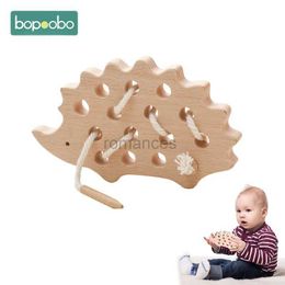 Clasificación de juguetes apilados de apilamiento Baby Hedgehog Toy de madera Juego de mesa apilado Montessori Hands On Education Regalos para niños 24323