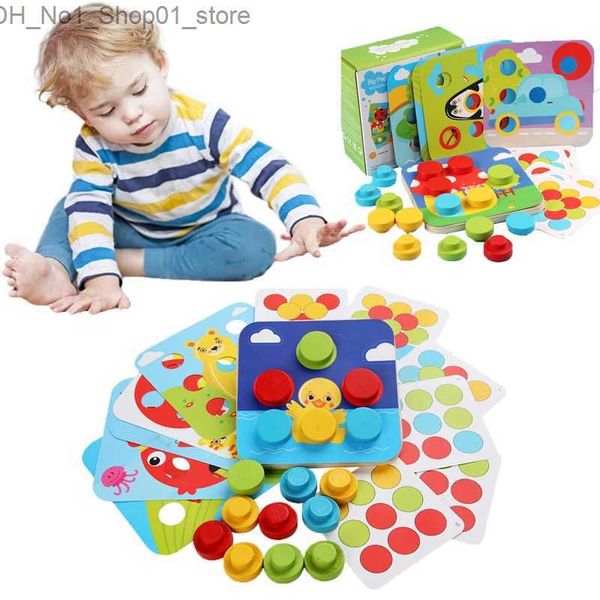 Tri Nesting Stacking Toys Enfants Forme géométrique Couleur Correspondant Puzzle Jeu Éducatif Montessori Jouets Blocs de tri en bois pour les tout-petits Q231218