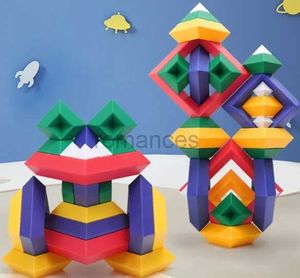 Tri nidification empilage jouets blocs de construction pour enfants jouets créatifs pyramide Architecture ensemble Montessori éducation Parents enfants interactif 24323