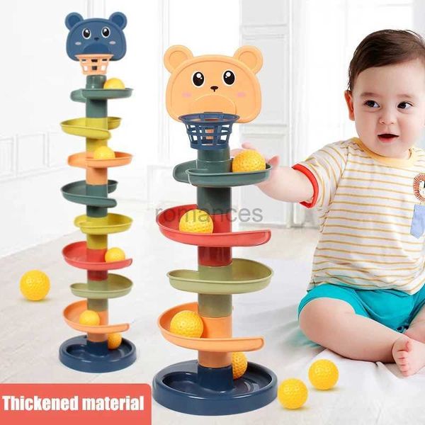 Tri nidification empilage jouets éducation précoce bébé jouets coulissant boule tour Puzzle rotatif piste cadeaux pour enfants 24323