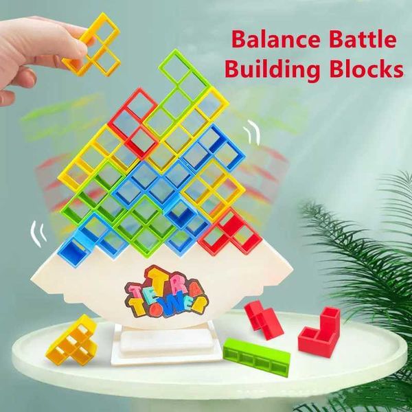 Tri Nesting Stacking Toys Funny Tetris Stacked Tower Jeu Blocs de construction PVC Balance Battle Puzzle Jouets Parent-enfant Briques d'assemblage pour enfants Adultes N240122