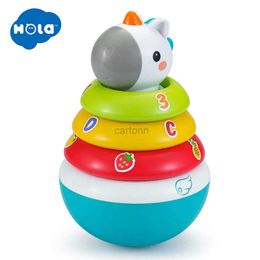 Tri des jouets empilables HOLA pour bébé, anneaux empilables, jouet arc-en-ciel Montessori Roly Poly pour nourrissons de 3 mois et plus, filles et garçonsN240110