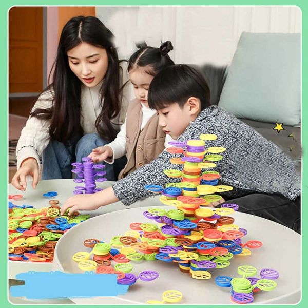 Tri nidification empilage jouets enfant bricolage Patchwork blocs de construction construire Puzzle jouets empilage jouet briques activités Parent-enfant enfant éducatif pour enfant 3+ 240118