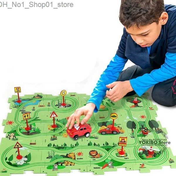 Tri Nesting Stacking Toys Jeu de société logique pour enfants Puzzles Jouets Course Car Track Toys Slot Rail Jouets pour enfants Monetssori Jouets éducatifs Q231218