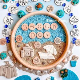 Tri Nesting Stacking Toys Montessori Sensory Tray Board Kids Open End Play Game Sensory Bin Plateau en bois Jouets éducatifs pour enfants Cadeau de Noël Q231218