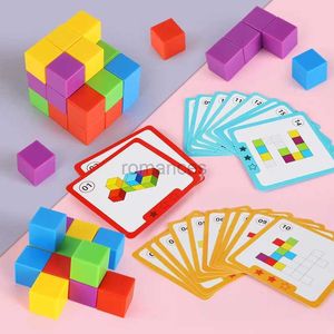 Tri nidification empilage jouets Montessori bloc magique Puzzle jouet espace logique pensée jeu de formation arc-en-ciel mathématiques éducation des enfants 24323