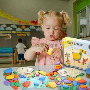 Sorteren Nestelen Stapelspeelgoed Montessori Rainbow Transparant Kiezel Kindereducatief speelgoed Plastic spel 24323