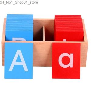 Tri Nesting Stacking Toys Montessori Kids Language Training Aides pédagogiques Majuscules Minuscules Lettres anglaises Papier de verre Tableau aux lettres Q231218