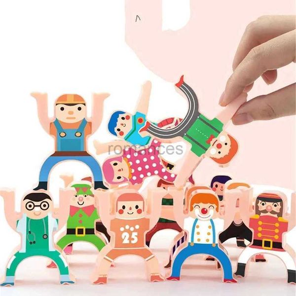 Tri nidification empilage jouets Montessori haut bloc jeu couleur dessin animé Hercules tour Balance poupée Fine motricité formation enfants Puzzle jouets 24323