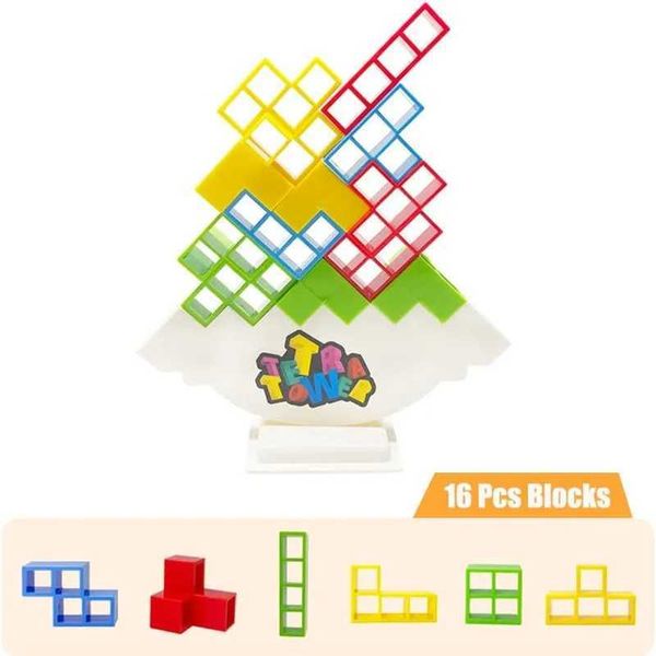 Tri Nesting Empilage jouets Tetra Tower jeu blocs d'empilage équilibrant la construction de planches de puzzle assemblage éducatif pour enfants 240323