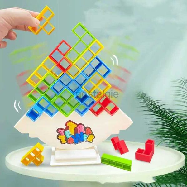 Tri Nesting Empilage jouets Tetra Tower jeu blocs d’empilage équilibrant la construction de planches de puzzle assemblage éducatif pour enfants 24323