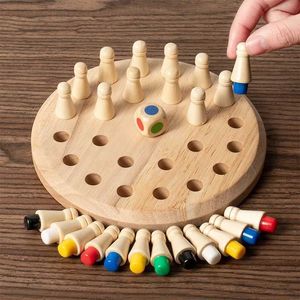 Sorteren Nestelen Stapelen Speelgoed Houten Memory Match Stick Schaken Kleur Spelbord Puzzels Montessori Educatief Speelgoed Cognitieve Vermogen Leren Speelgoed Voor Kinderen