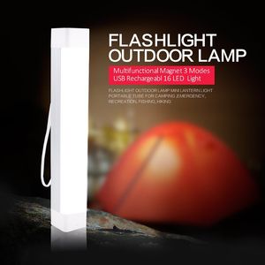 Luz de emergencia SOS, foco de plomo portátil con lámpara de Camping magnética, linterna portátil, luz recargable por USB para exteriores para coche y bicicleta
