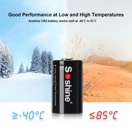 Soshine 1000 mAh 3V CR2-batterij 3-volt lithiumbatterijen Niet-rechoerbare batterij voor deurbel zaklampen eletronic vergrendeling