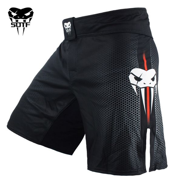 Sotf mma adultes venimeux serpent hommes femmes shorts de boxe géométrique tigre muay thai mma shorts boxing vêtements combattre shorts sanda Q1231 313o