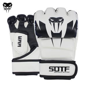 SOTF blanco MMA Serpiente venenosa Guantes de boxeo multicolores Guantes de MMA Tiger Muay Thai muay thai boxeo guante de lucha Sanda pads box 240125