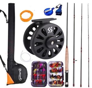 Sougayialng Fly Passing Set 2 7m 8 86ft 5 6 Fly Tod and Fly Reel avec sac de pêche Accessoires Lures Boîte de leurres Combo347J1048894