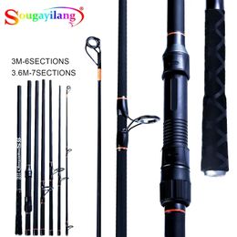 Sougayilang 30m36m Carpa de pesca 67 secciones Fibra de carbono Girador de viaje Tackle Pole Tackle 240506