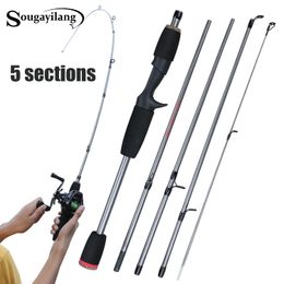 Sougayilang Baitcasting y caña de pesca giratoria 17m 5 secciones Fibra de vidrio CNC Spool ABS Seat Eva Many Pesca 240407