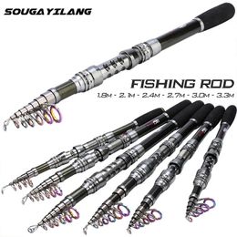 Sougayilang Carbon Telescopic 2133M multifunctionele visstaaf draagbare reis spin -pool tackle pesca 240506