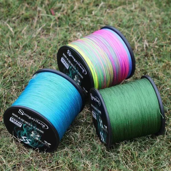 SOUGAYILANG NUEVO 9 hilos PE Fishing Line Raid Fishing Línea 300m 500m 1000m Multifilamento Pesca de alambre Herramienta de pesca de carpa