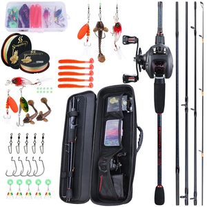 Sougayilang Portable Travel Fishing Combo 1.8-2.4 M CASTING PISC TILLE ET 121BB REEL COMBO LIGNE DE PROCHE