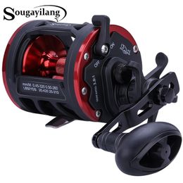 Sougayilang Saltwater Trolling Fishing Reel 31BB 38 1 Ratio de vitesse Coulage de mer 55 lb max round de traîne