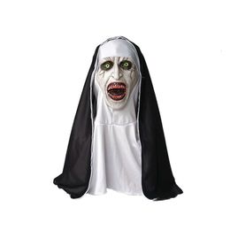 Soul Summoning 2 Máscara de hermana Halloween Máscara de maquillaje aterrador Truco Cara de fantasma Miedo Látex Headcover Hermana