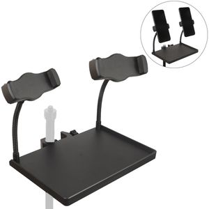 Plateau de carte son, pince de support de téléphone portable, support en plastique fileté de 1/4 pouces pour Microphone en direct adapté au support de trépied