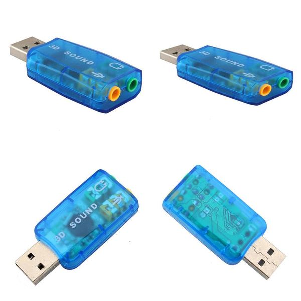 Tarjetas de sonido 10 piezas Tarjeta USB O 51 Adaptador externo Interfaz de altavoz de micrófono para computadora portátil Micro Data9056140 Computadoras de entrega Netw Ottjd