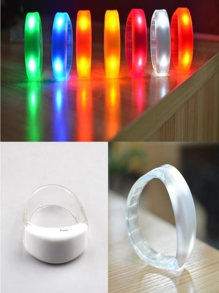 Contrôle du son Led clignotant Bracelet éclairer bracelet bracelet musique activé veilleuse Club activité fête Bar Disco Cheer jouet 6001773