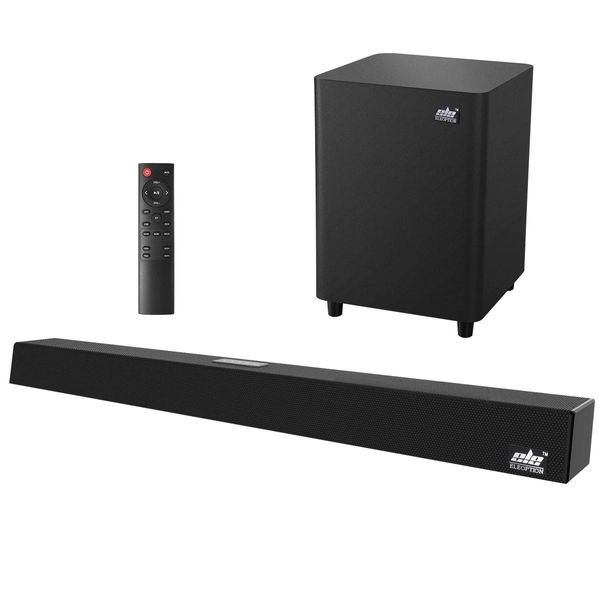 Barre de son 120 W système de son Home cinéma barre de son 2.1 TV Bluetooth haut-parleur prise en charge optique AUX coaxiale barre de son caisson de basses haut-parleurs pour TV