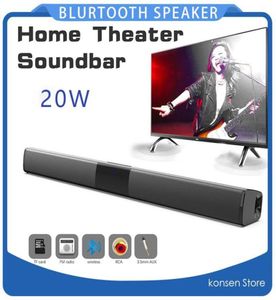 Barre de son 20W Bluetooth TV barre de son système de cinéma maison sans fil caisson de basses pour PC haut-parleur de basse stéréo Surround7155083