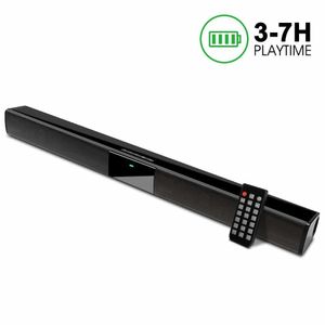 Soundbar 22-Inch Speaker for TV Sound bar 2.0 Channel Wired Wireless Bluetooth with Built-in Subwoofers and Batteries 221101
