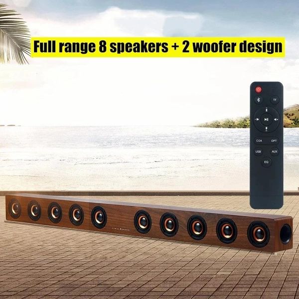 Barra de sonido 40W Home Theater Altavoz Bluetooth Echo Wall Sound Blaster Chip DSP incorporado TV Computadora Barra de sonido Estéreo Subwoofer Centro de música