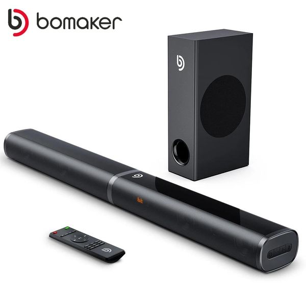 Barra de sonido BOMAKER 190W 2.1 TV Barra de sonido Sistema de sonido de cine en casa Altavoz Bluetooth Barra de sonido Soporte para subwoofer Óptico AUX HDMI Altavoz