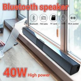 Soundbar BS28B Sound Bully Striptype Bluetooth-Lautsprechersäule 40 W Hochleistungs-tragbare TV-Soundbar für Computer Music Center mit Fernbedienung