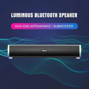 Soundbar Mini Long Soundbar Conférencier pour la barre à domicile Bar USB RECHARGable 1500mAh USB Bluetooth Compatible haut-parleur RVB Bar de haut-parleurs