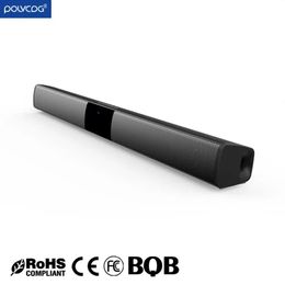 Barre de son POLVCDG BS28B Haut-parleur Bluetooth sans fil Home TV Haut-parleur de barre d'ordinateur peut brancher la carte Prise en charge de la télécommande Connexion au mobile