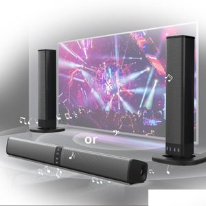 Soundbar Colonna wireless portatile Altoparlante Bluetooth Telecomando intelligente Lettore musicale Sistema home theater Aux Rca Tf Fm Radio 221101 Dhccf