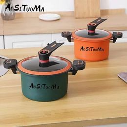 Marmites à soupe Micro pression Pot ménage grande capacité antiadhésive ragoût multifonction cuisinière à Induction cadeau universel 231213