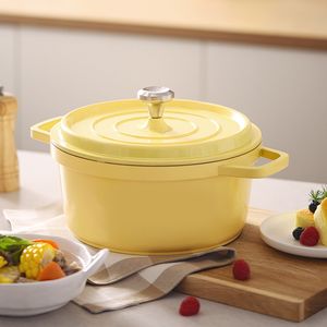 Soep bouillon potten anti -aanbak kaliber steelpan niet -gecoate koekenpan met deksel servies Pot Email Gas keuken accessoires kookgerei 230311