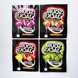 zure jacks verpakkingszakken snoep 600 mg originele groene appel watermeloen wilde bessen zure wiggen power mylar hersluitbare eetwaren Lege verpakking Goxx