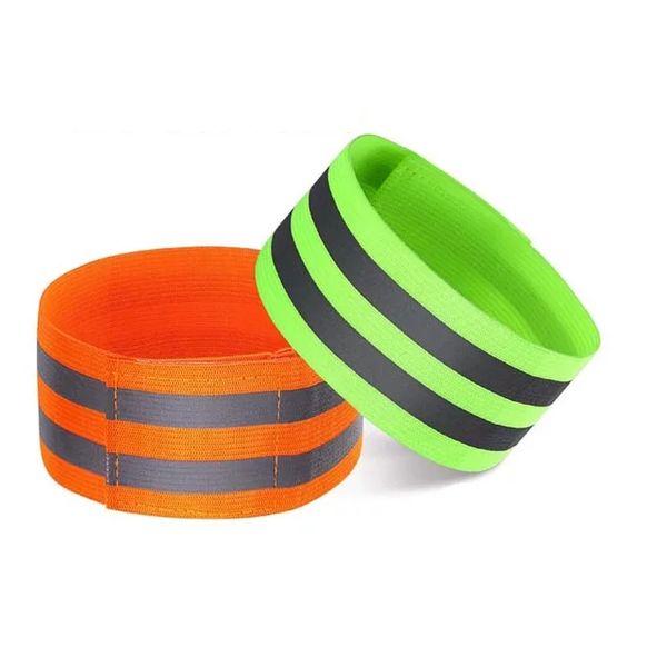 Bracelet de sécurité réfléchissant avec bracelet d'avertissement de sport à haute élasticité, vente directe d'usine, peut être imprimé