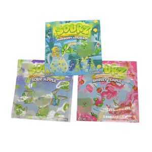 sourz gummies zuurpakket Verpakkingszakken 600MG Kersenzure punchbites Zip Lock-pakket Snoep Gummy-verpakkingszak Droge bloem Geurbestendig Mylar leeg