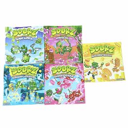 sourz gummies zuur Verpakkingszakken 600MG-pakket Kersenzure punchbites Zip Lock Edibles-pakket Snoep Gummy-verpakkingszak Droge bloem Geurbestendig Mylar eetbaar