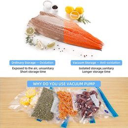 Sous vide tassen herbruikbare BPA gratis eten vacuüm sealer zakken met vacuüm ritszak voor gedroogd groenten groenten keuken opslag