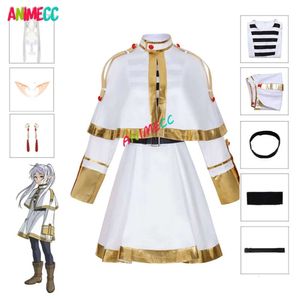 Sousou No Frieren Cosplay Costume perruque chaussures Anime magicien robe elfe oreille Halloween fête charisme pour femmes filles cosplay
